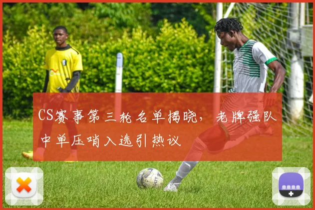 CS赛事第三轮名单揭晓，老牌强队中单压哨入选引热议